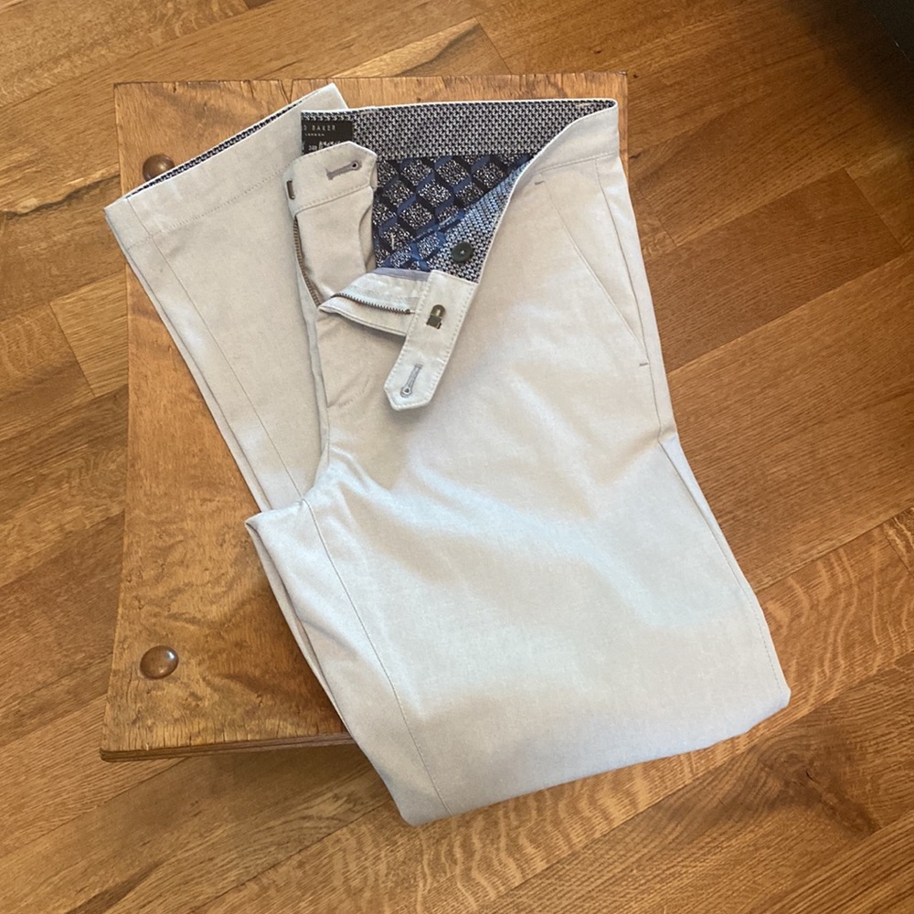 Mens Ted Baker light tan pants.